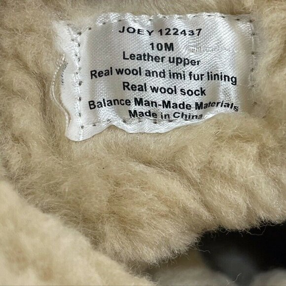 BJORNDAL Leather & Wool Lined Winter Boots Womens 10M Suede Real Wool Lining Joe - Picture 9 of 11